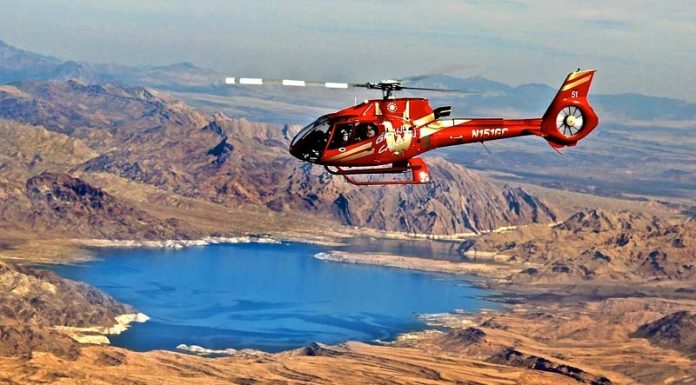 Above the Grand Canyon with a Helicopter